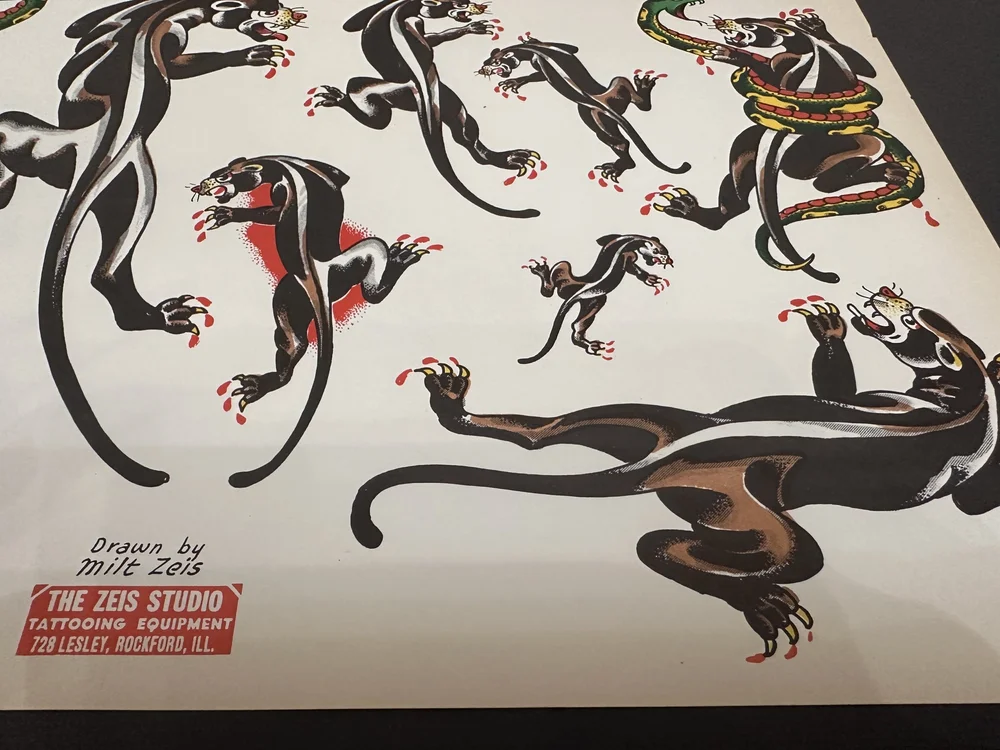 Zeis Panthers Sheet, ORIGINAL '40's Mint — The Lyle Tuttle Collection